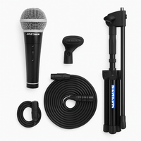 Samson VP10X Microphone Value Pack with R21, Clip, Boom Stand, and XLR Cable - 0809164017417
