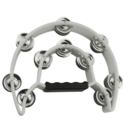 Santa Fe SUNTMB - WH Half - Moon Tambourine (White) - 