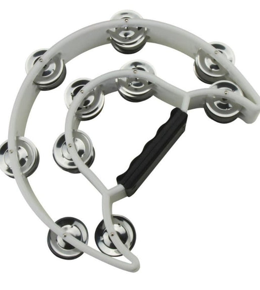 Santa Fe SUNTMB - WH Half - Moon Tambourine (White) - 