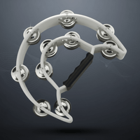 Santa Fe SUNTMB - WH Half - Moon Tambourine (White) - 