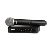 Shure BLX24E/PG58-K3E Single-Channel UHF Wireless Handheld Microphone System - 0042406246774