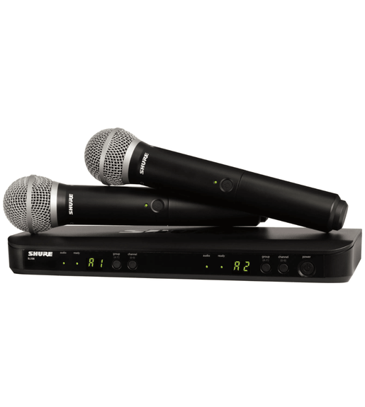 Shure BLX288E/PG58-H8E Dual Channel Handheld Wireless Microphone System - 00042406470216