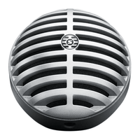 Shure MV5-LTG Digital Condenser Microphone - Retro Grey - 042406677035