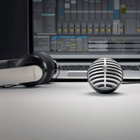 Shure MV5-LTG Digital Condenser Microphone - Retro Grey - 042406677035