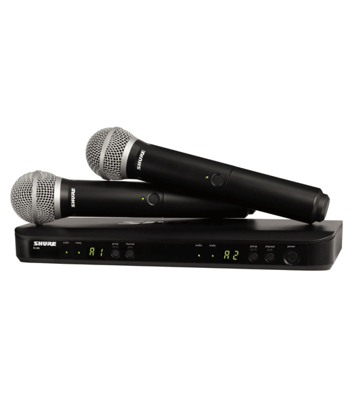 Shure PG288E/PG58-K3 Dual-Channel UHF Wireless Handheld Microphone System (K3 Band: 606–630 MHz) - 0042406247009
