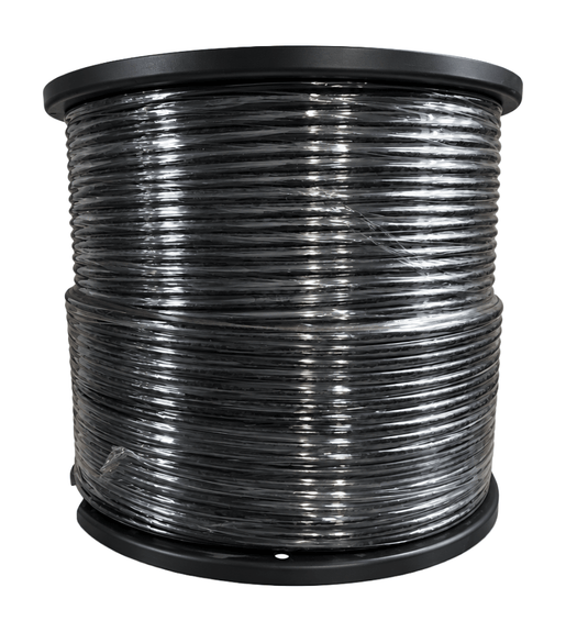 Sircony RG59D CCTV Coaxial Cable with Power Line – 300m Roll (Black) - 