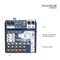 Soundcraft Notepad - 8FX Analog Mixing Console with USB I/O and Lexicon Effects - 688705003047