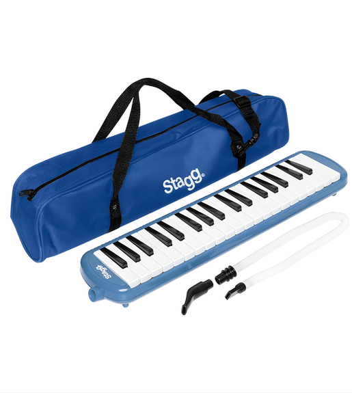 Stagg Melosta37 - BLUE melodica 37 key blue with bag - 5414428255631