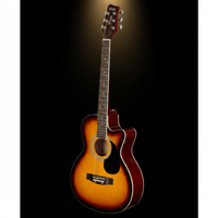 Stagg SA20ACE SNB Auditorium Cutaway Acoustic-Electric Guitar (Linden/Basswood Sunburst) - 0882030225567