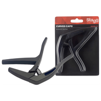 Stagg SCPX - CU BK Professional Acoustic / Electric Guitar Capo - Black - 5414428191588