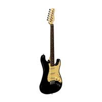 Stagg SES30 BK Solid Body 6 - String Electric Guitar - Black - 5414428260857