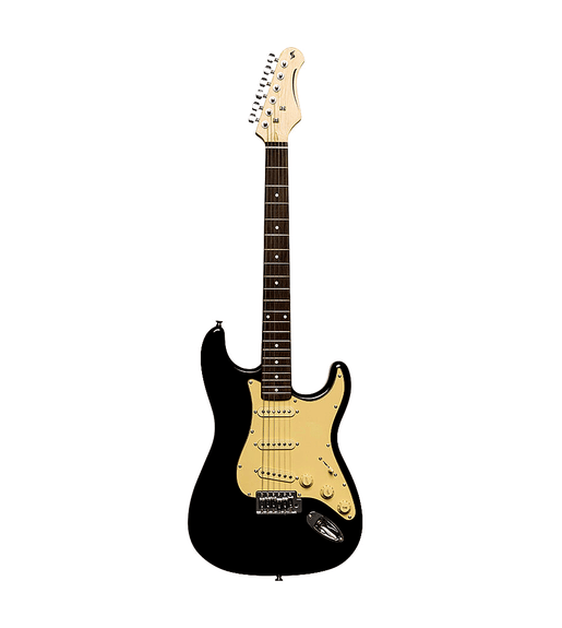 Stagg SES30 BK Solid Body 6 - String Electric Guitar - Black - 5414428260857