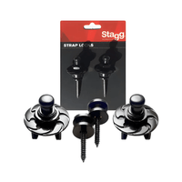Stagg SSL1 Black Guitar Strap Locks (Pair) - 5414428197030