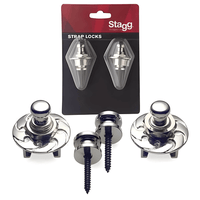 Stagg SSL1 Chrome Guitar Strap Locks (Pair) - 5414428197047