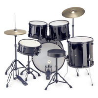 Stagg TIM122B 5-Piece Standard Acoustic Drum Set with Hardware & Cymbals - 05414428205896
