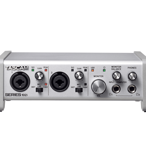 Tascam SERIES 102i 10 IN/2 OUT USB Audio/MIDI Interface - 