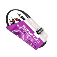 TECNIX Dual RCA Male to Dual XLR Male Interface Cable - 1.5m - 