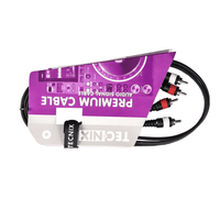 TECNIX Dual RCA Male to Dual XLR Male Interface Cable - 1.5m - 