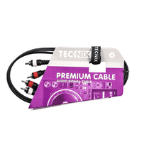 TECNIX Dual RCA Male to Dual XLR Male Interface Cable - 1.5m - 