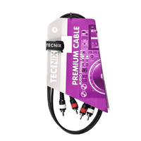 TECNIX Dual RCA Male to Dual XLR Male Interface Cable - 1.5m - 