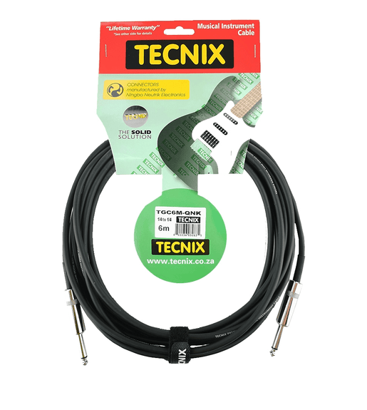 Tecnix TGC6M - QNK 6 Meter Guitar Cable Jack to Jack - Black - 