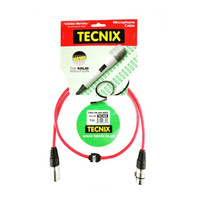 Tecnix TMC1M - NK - RED 1m XLR - XLR Microphone Cable - Red - 