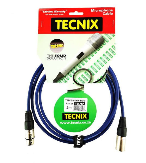 Tecnix TMC2M - NK - BLU 2m XLR - XLR Microphone Cable - Blue - 