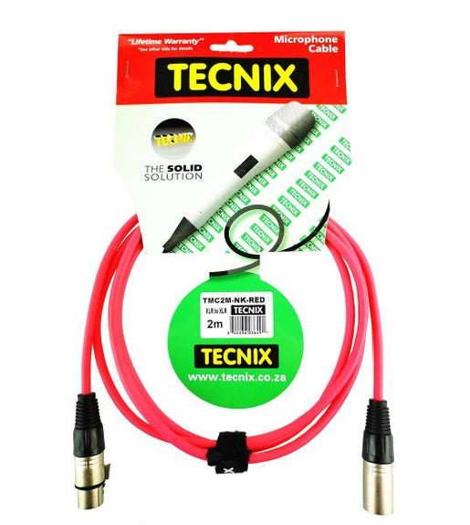 Tecnix TMC2M - NK - RED 2m XLR - XLR Microphone Cable - Red - 