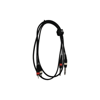 Tecnix TS-2J-2 Dual 6.35mm Mono Jack to Dual RCA Cable (1.5m) - 