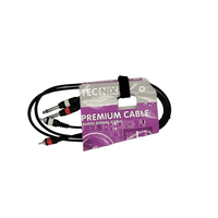 Tecnix TS-2J-2 Dual 6.35mm Mono Jack to Dual RCA Cable (1.5m) - 