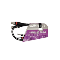 Tecnix TS-2XLRF-2J-1.5M Dual XLR Female to Dual 6.35mm Jack Cable (1.5m) - 
