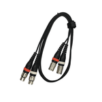 Tecnix TS2XLRM-2XLRF1.5M Dual XLR Male to Dual XLR Female Cable 1.5m - 