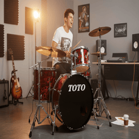 Toto TTD - 5 - RD Percussion 5 - piece Drum Set with Cymbal - Flame Red - 