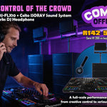 Ultimate DJ Combo 3 Bundle Pioneer DDJ - FLX10 + Powerworks HPW - 1000 Headphones + Celto ISORAY Speaker System - 