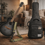 Ultimate Ibanez Guitar Starter Pack – AEG70 Acoustic - Electric + Strap, Bag & Clip - On Tuner - 