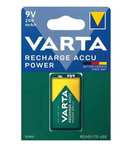 Varta 13401297 Rechargeable 9V Battery - Pack of 1 - 4008496550814