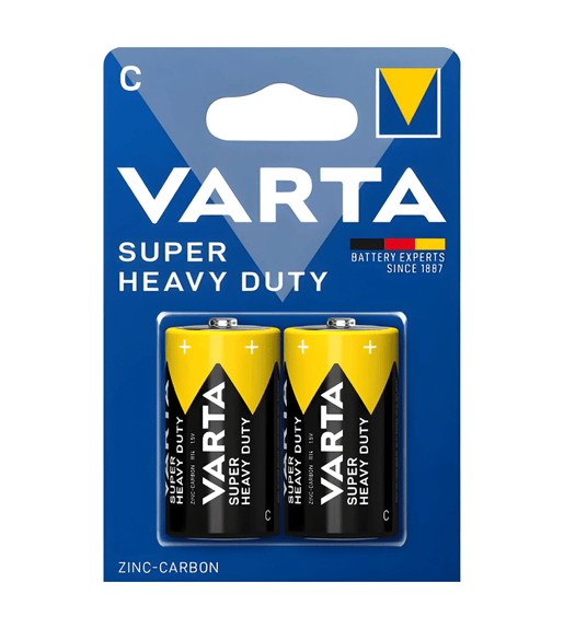 Varta 2014BP2 Size C Zinc Carbon Batteries - Pack of 2 - 4008496556304