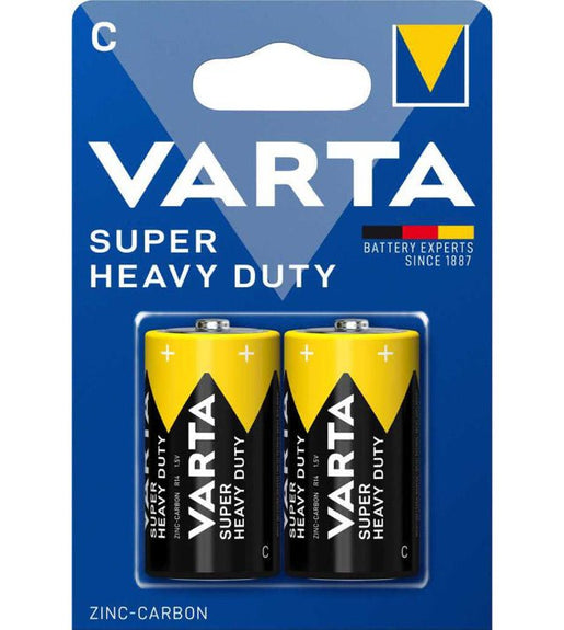 Varta 2014BP2 Size C Zinc Carbon Batteries - Pack of 2 - 4008496556304