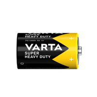 Varta 2020BP2 Superlife Size D Zinc Carbon Batteries - Pack of 2 - 4008496556342