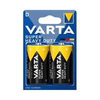 Varta 2020BP2 Superlife Size D Zinc Carbon Batteries - Pack of 2 - 4008496556342