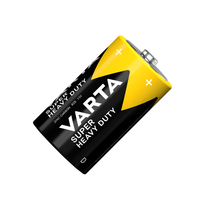 Varta 2020BP2 Superlife Size D Zinc Carbon Batteries - Pack of 2 - 4008496556342