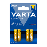 Varta 4103BP4 Longlife AAA Alkaline Batteries - Pack of 4 - 4008496525072