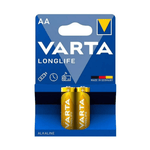 VARTA 4106 Longlife AA Alkaline 1.5V Batteries (Pack of 2) - 4008496525072