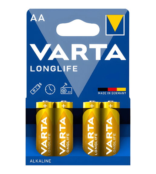 Varta 4106BP4 Longlife Power AA Alkaline Batteries 1.5V - Pack of 4 - 4008496525157