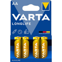 Varta 4106BP4 Longlife Power AA Alkaline Batteries 1.5V - Pack of 4 - 4008496525157