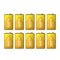 VARTA 4122 Longlife 9V Alkaline Batteries (Box of 10) - 4008496525430