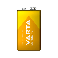 Varta 4122BP1 Longlife 9V Alkaline Battery - Pack of 1 - 4008496525423