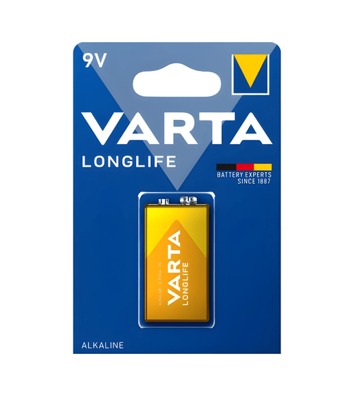 Varta 4122BP1 Longlife 9V Alkaline Battery - Pack of 1 - 4008496525423