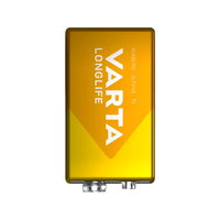 Varta 4122BP1 Longlife 9V Alkaline Battery - Pack of 1 - 4008496525423
