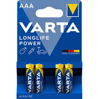Varta 4903BP4 Longlife Power AAA Alkaline Batteries 1.5V - Pack of 4 - 4008496559749